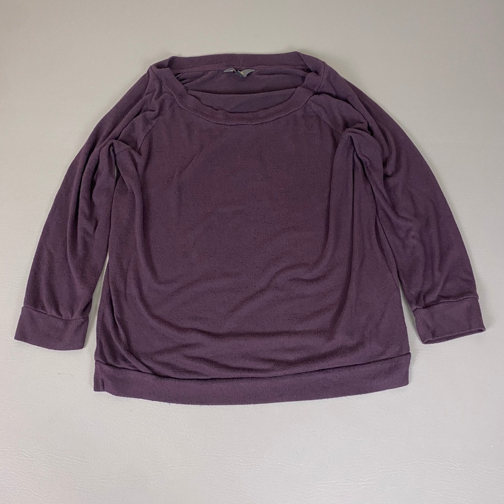 Mix by 41 Hawthorn Sweater Womens Large Purple Boat Neck Raglan Long Sleeve Knit